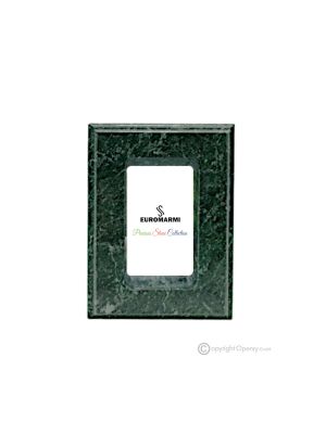 Photo frame, green marble, original design, handmade in Italy, natural stone.