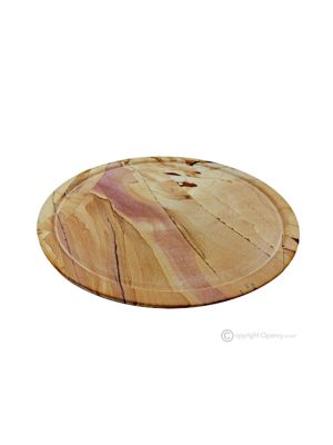 Teak marble tray, unique design and colors, handmade in Italy, natural stone.