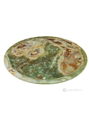 Tray, green onyx marble, unique design and colors, handmade, natural stone.