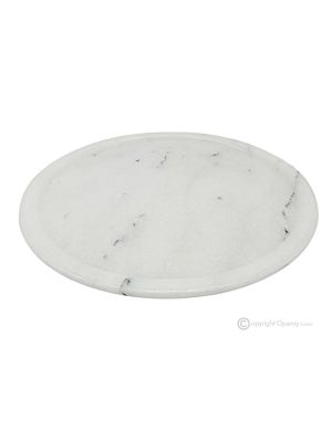 Tray, in white Ibiza marble, modern design, handmade, natural stone.