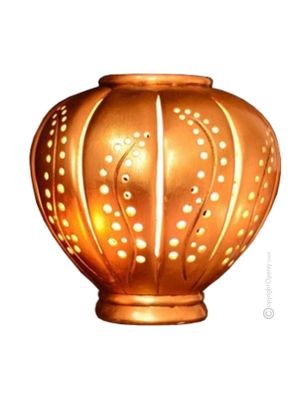 LAMP Table lamp abat-jour lampshade artistic ceramic with 24k gold details Made in Italy