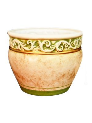 PORTAVASO IRIS cachepot planter ceramic artistic with 24k gold color