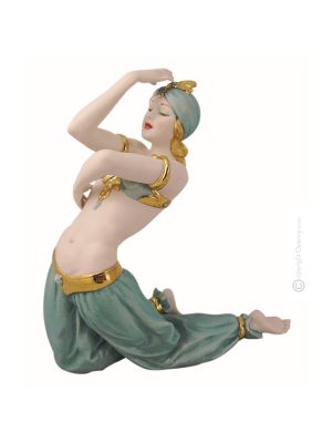 ORIENTAL DANCER Statuette statue figure porcelain Capodimonte handmade Made in Italy exclusive