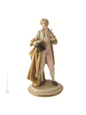 GALLANT Statuette Statue Figure Porcelain Capodimonte Handmade Made in Italy Exclusive