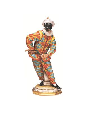 HARLEQUIN Statuette statue figure porcelain Capodimonte handmade Made in Italy exclusive