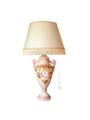 LAMP Table lamp abat-jour lampshade Baroque style artistic ceramic with 24k gold details Made in Italy