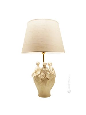 MILLENIUM VASE - LAMP Table Lamp Abat-jour Lampshade Porcelain Capodimonte Made in Italy