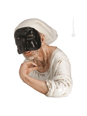 PULCINELLA Statuette statue figure porcelain Capodimonte handmade Made in Italy exclusive