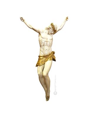 THE CHRIST Crucifix figure porcelain Capodimonte handmade Made in Italy exclusive