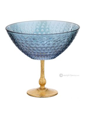 ASTRA Bowl, centerpiece gold leaf detail, superior quality glass hand painted.