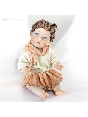 BESSIE - Capodimonte porcelain doll, refined and hand painted.