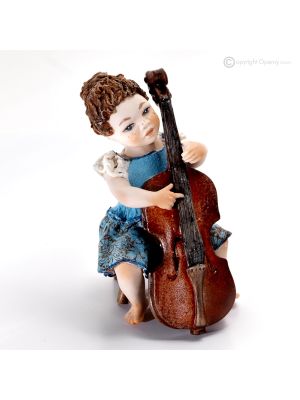 BICE Musician with double bass Capodimonte, musical beauty in porcelain.