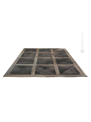 FURNISHING CARPET handmade genuine shaved Shearling leather Made in Italy