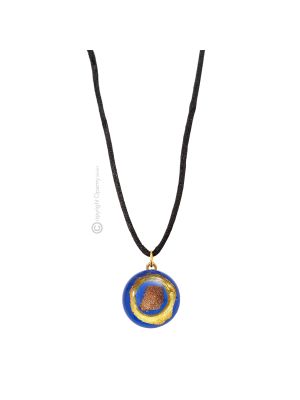 COLLANA MILLEFIORI fashion jewellery collier necklace handmade Murano-Venice glass with gold 18k leaf and aventurine stone details authentic Made in Italy