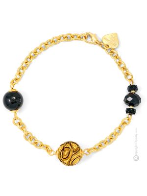 BRACCIALE MERLETTO fashion jewellery bracelet armlet handmade pearls in Murano-Venice glass with gold 18k authentic Made in Italy