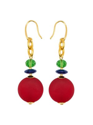 ORECCHINI WENDY fashion jewellery Earrings handmade pearls in Murano-Venice glass with silver 925 authentic Made in Italy