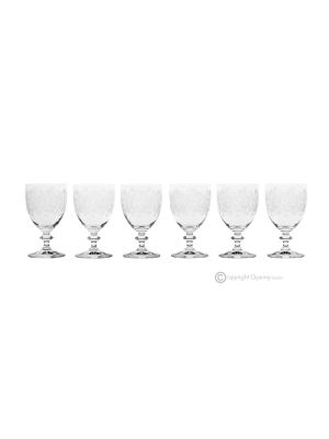 ESTRO Set of 6 modern and authentic wine glasses, stemmed glasses made of superior quality glass.