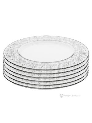 ESTRO Set of 6 glass placemats with superior quality, authentic modern design.