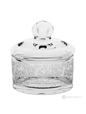 ESTRO Glass sugar bowl with superior quality lid and modern design.