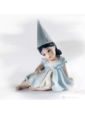 BLUE FAIRY Capodimonte porcelain, romantic fairy doll, high quality art.