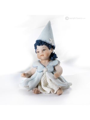 BLUE FAIRY Capodimonte fairytale character, pure charm and porcelain.