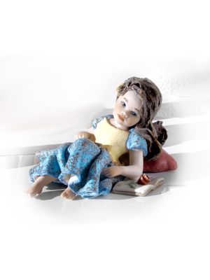 BEAUTY AND THE BEAST Capodimonte fairytale porcelain doll, authentic Italian romance.