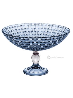 MANHATTAN Dessert Bowl, Modern Hand Painted Decorative Centerpiece in Premium Quality Glass.