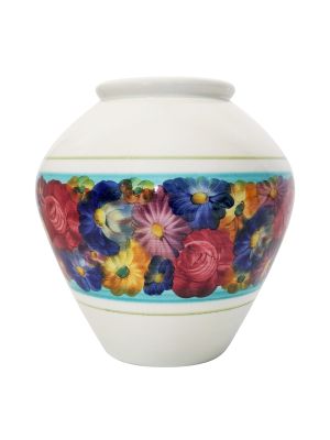 VASO ROMBO MILLEFIORI Ceramic vase handcraft handmade hand painted authentic Made in Italy from the Friuli region