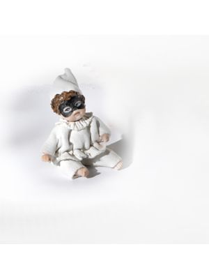 PULCINELLA Capodimonte, porcelain mask for an Italian art carnival.