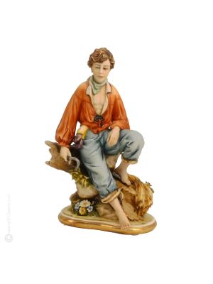 SUMMER Statuette Statue Figure Porcelain Capodimonte Handmade Made in Italy Exclusive