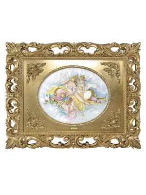 THE TOILETTE OF VENUS Picture Bas-relief Porcelain Capodimonte Made in Italy