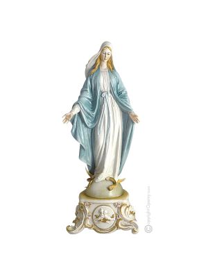 OUR LADY OF GRACE Statuette Statue Figure Porcelain Capodimonte Handmade Made in Italy Exclusive