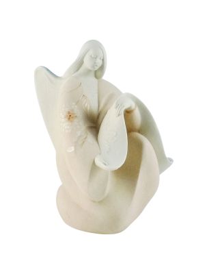 SINGING ANGEL Statuette Statue Figure Porcelain Capodimonte Handmade Made in Italy Exclusive