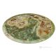 Tray, green onyx marble, unique design and colors, handmade, natural stone.