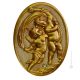 ANGELS Wall decorative object to hang Baroque style artistic ceramic with 24k golden leaf Made in Italy