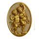 ANGELS Wall decorative object to hang Baroque style artistic ceramic with 24k golden leaf Made in Italy