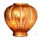 LAMP Table lamp abat-jour lampshade artistic ceramic with 24k gold details Made in Italy