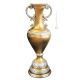 AMPHORA IRIS vase artistic ceramic with 24k gold leaf Made in Italy