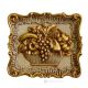 PICTURE Wall decorative object to hang Baroque style artistic ceramic with 24k golden leaf Made in Italy