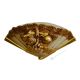 FOLDING FAN Wall decorative object to hang Baroque style artistic ceramic with 24k golden leaf Made in Italy