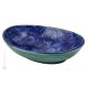 CIOTOLA OVALE MILLEFIORI BLU Ceramic bowl centerpiece  handcraft handmade hand painted authentic Made in Italy from the Friuli region