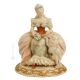 LADY AND DOG Statuette statue figure porcelain Capodimonte handmade made in Italy exclusive