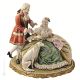 LADY AND GALLANT Statuette statue figure porcelain Capodimonte handmade made in Italy exclusive