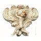 WALL FONT WITH CHERUB Statuette Statue Figure Porcelain Capodimonte Handmade Made in Italy Exclusive