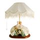 LADY READING - LAMP Table Lamp Abat-jour Lampshade Porcelain Capodimonte Made in Italy