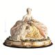 LADY WITH BORZOI Statuette statue figure porcelain Capodimonte handmade made in Italy exclusive