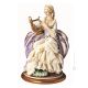 LADY WITH LYRE Statuette statue figure porcelain Capodimonte handmade made in Italy exclusive