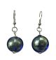 PARIGI Jewellery Fashion Earrings Murano Glass 24k Gold Leaf Platinum Venice Made Italy-Blue