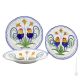 PIATTI GALLETTI Collection set 6 dishes plates service for 2 Persons tableware dinnerware Castelli ceramic handcraft  handpainted Made in Italy 