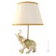 ELEPHANT - LAMP Table Lamp Abat-jour Lampshade Porcelain Capodimonte Made in Italy